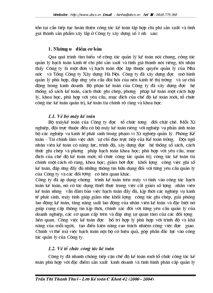 image for page Hoàn thiện hạch toán chi phí sản xuất và tính giá thành sản phẩm xây lắp tại Công ty Xây dựng số