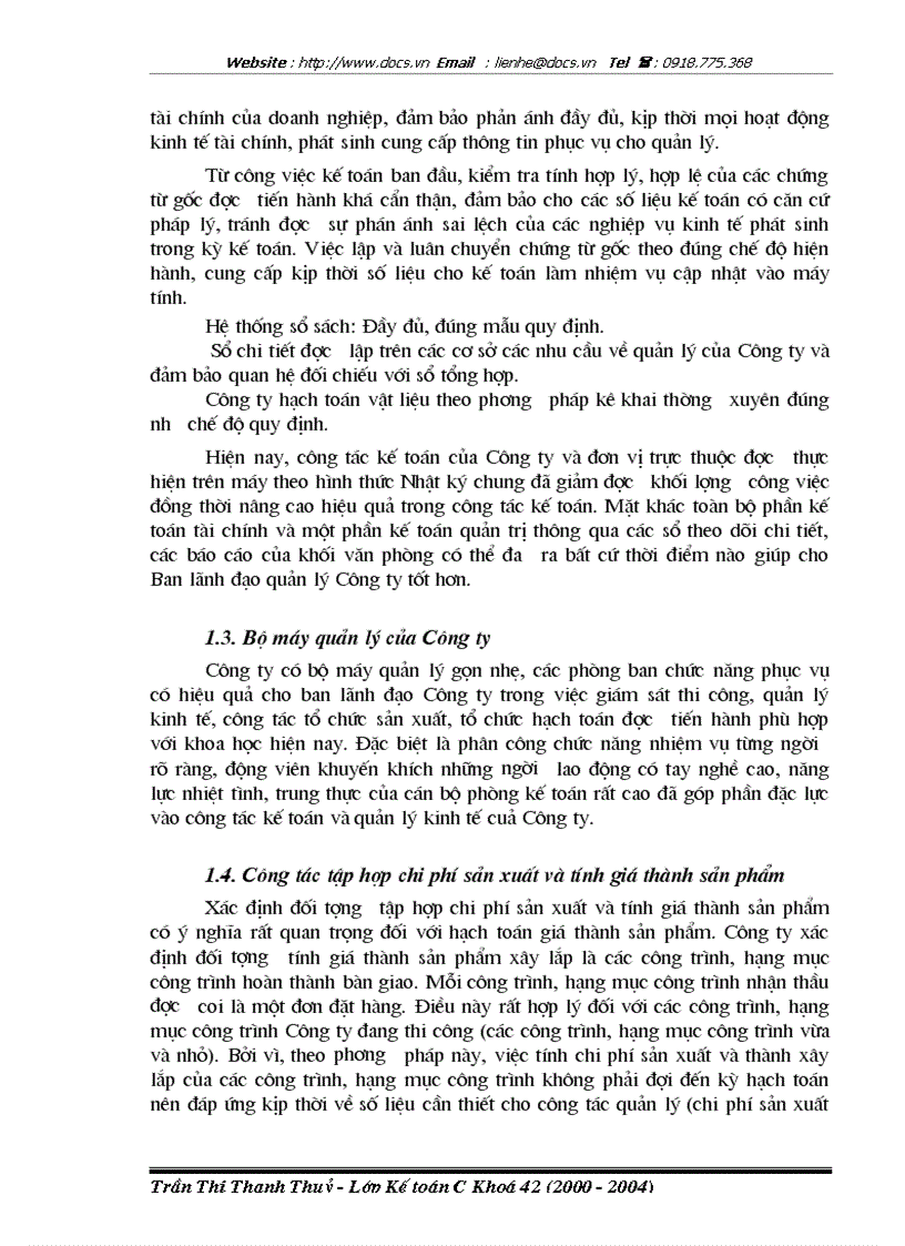 image for page Hoàn thiện hạch toán chi phí sản xuất và tính giá thành sản phẩm xây lắp tại Công ty Xây dựng số