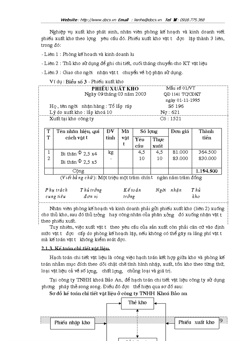 image for page Hoàn thiện công tác kế toán vật liệu tại Công ty TNHH khoá Bảo An