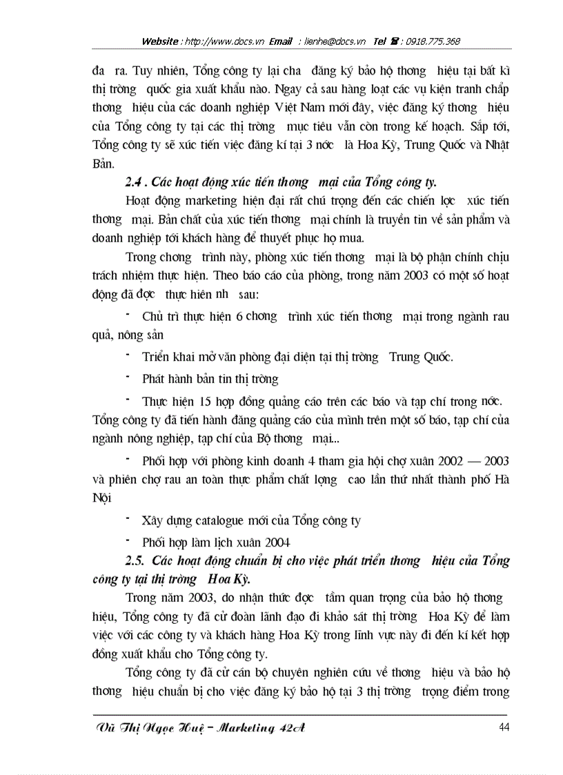 image for page Xây dựng và phát triển thương hiệu Vegetexco tại thị trường Mỹ