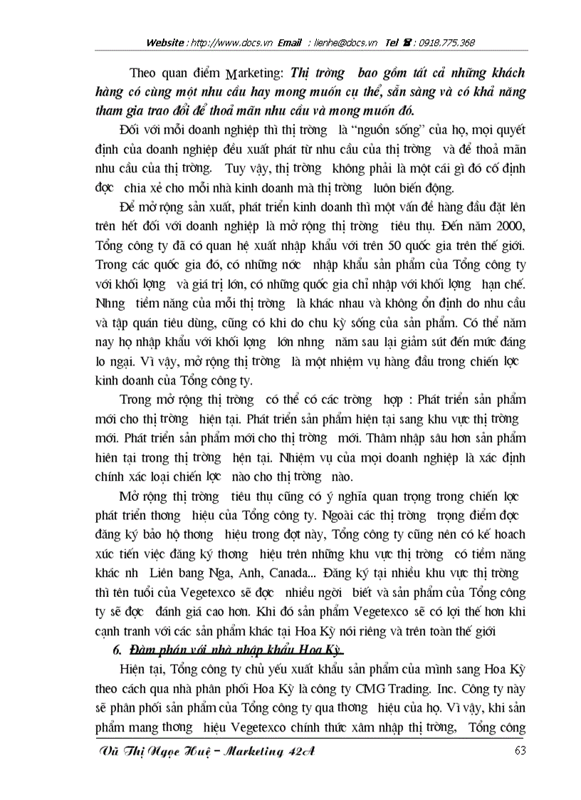 image for page Xây dựng và phát triển thương hiệu Vegetexco tại thị trường Mỹ