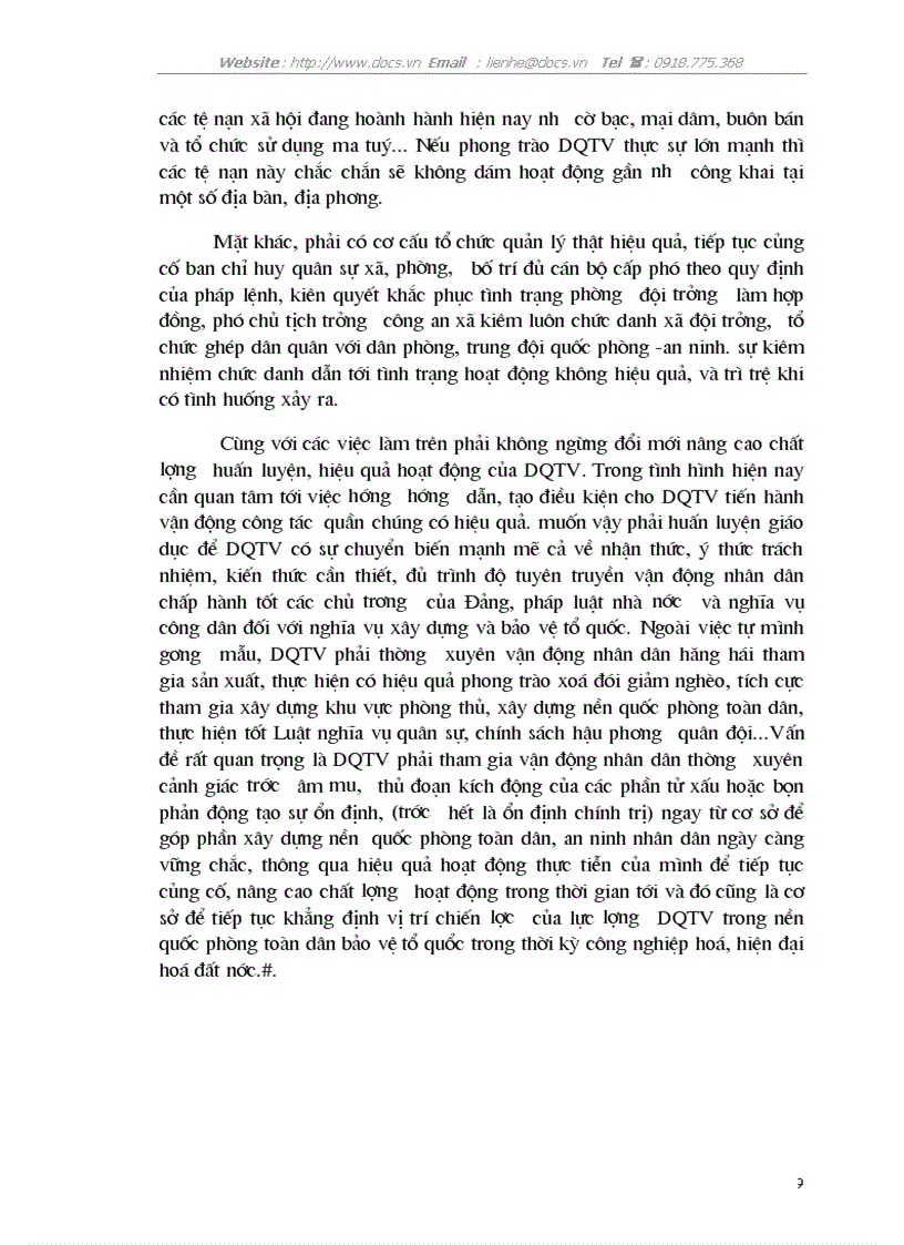 image for page Xây dựng lực lượng dân quân tự vệ trong sự nghiệp xây dựng và bảo vệ tổ quốc hiện nay