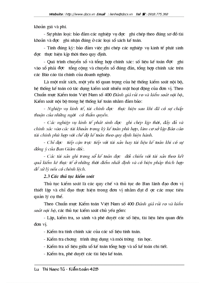image for page Đánh giá hệ thống kiểm soát nội bộ trong kiểm toán báo cáo tài chính tại chi nhánh Công ty Kiểm toán và Tư vấn tài chính kế toán Sài Gòn AFC