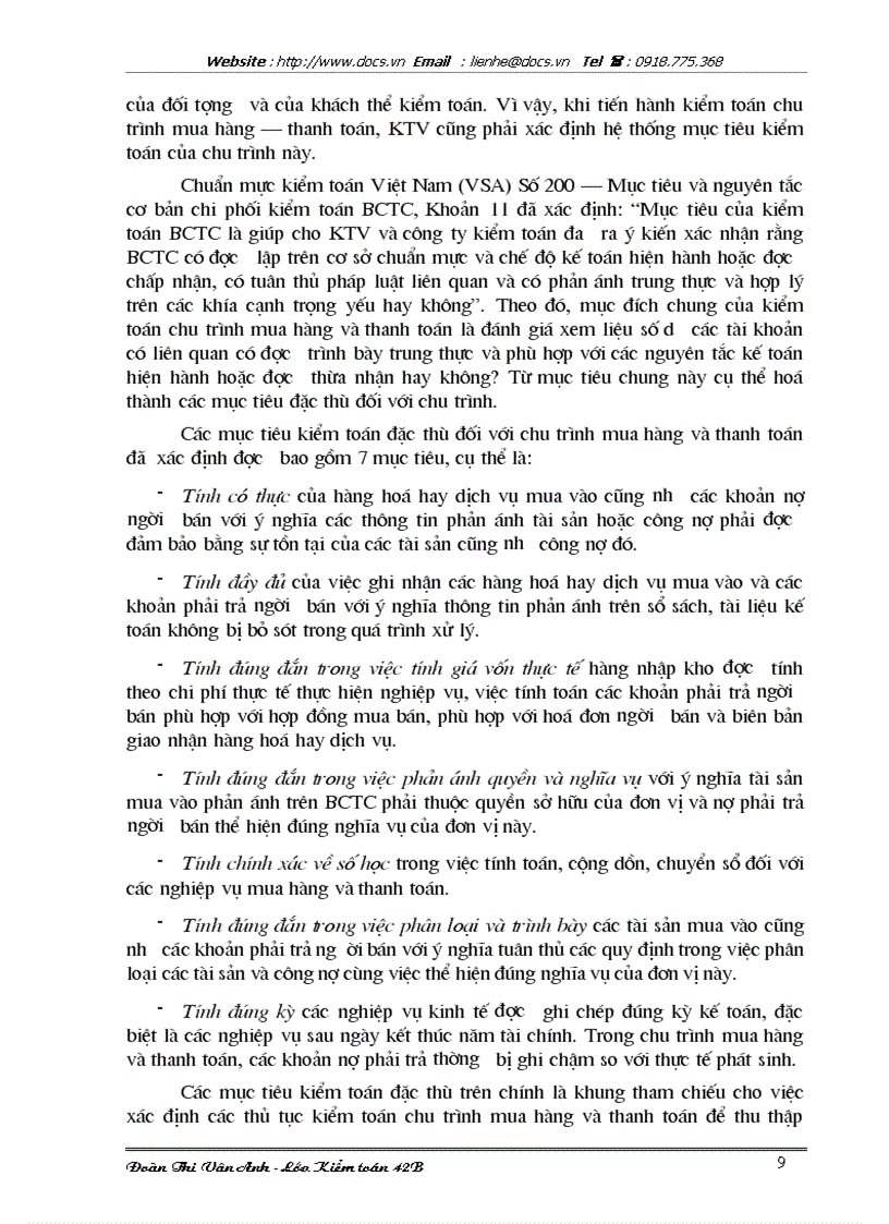 image for page Quy trình kiểm toán chu trình mua hàng thanh toán trong kiểm toán báo cáo tài chính do VACO thực hiện