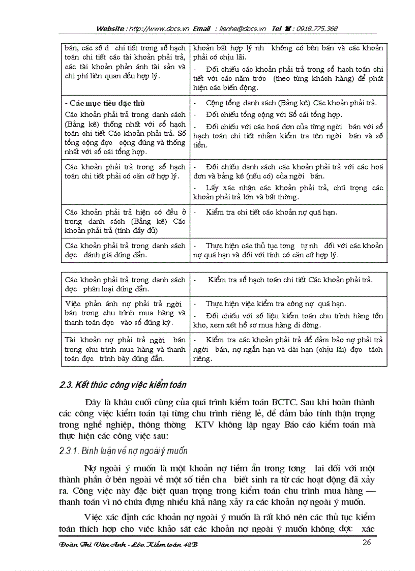 image for page Quy trình kiểm toán chu trình mua hàng thanh toán trong kiểm toán báo cáo tài chính do VACO thực hiện