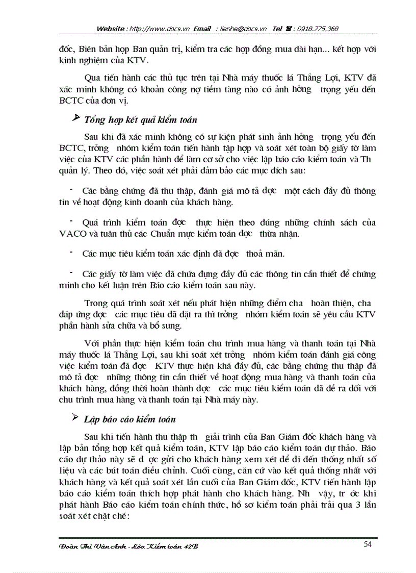 image for page Quy trình kiểm toán chu trình mua hàng thanh toán trong kiểm toán báo cáo tài chính do VACO thực hiện