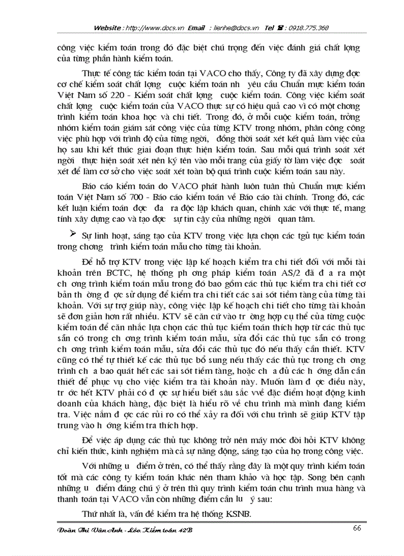 image for page Quy trình kiểm toán chu trình mua hàng thanh toán trong kiểm toán báo cáo tài chính do VACO thực hiện