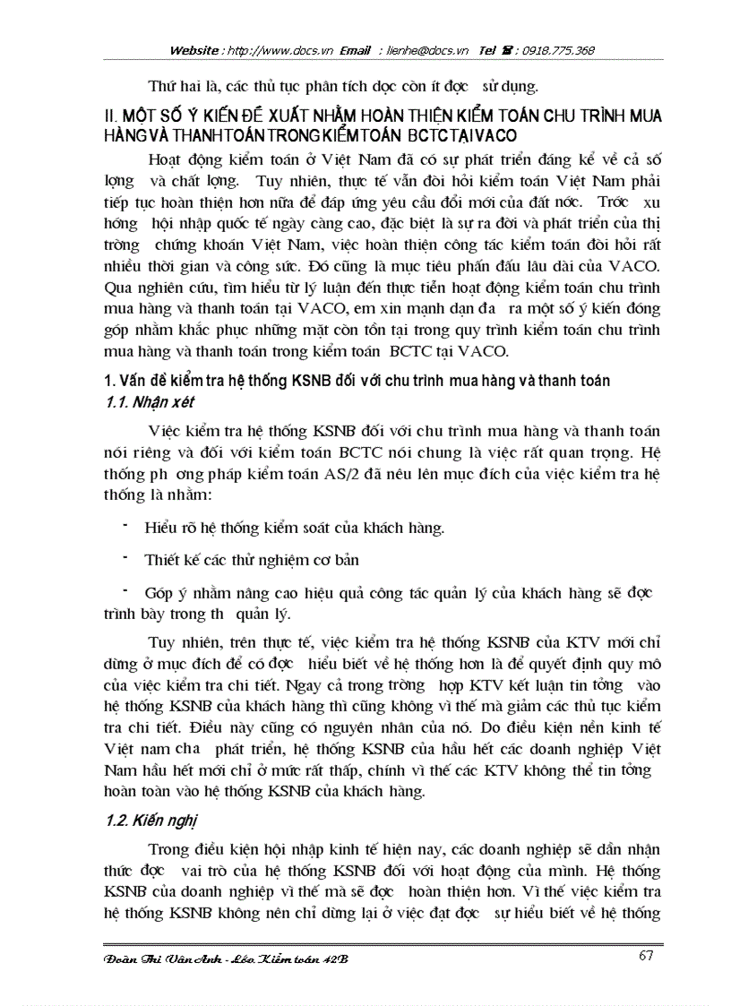 image for page Quy trình kiểm toán chu trình mua hàng thanh toán trong kiểm toán báo cáo tài chính do VACO thực hiện