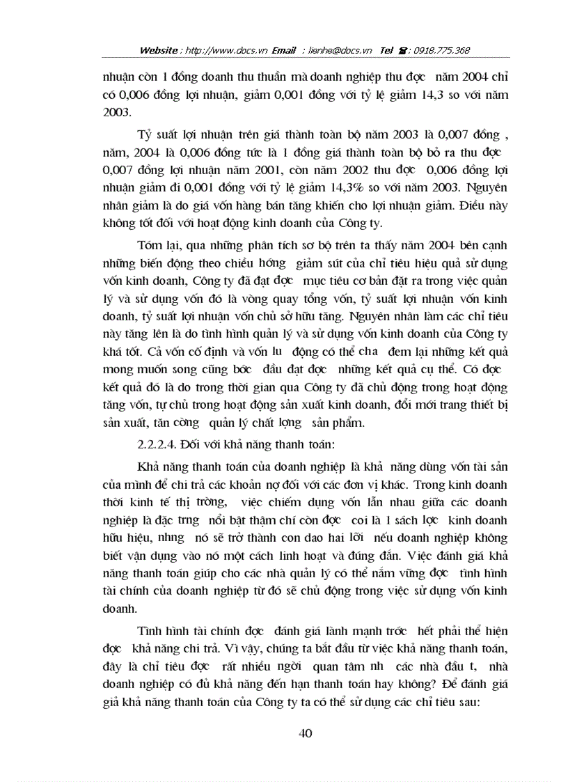 image for page Vốn và các giải pháp nâng cao hiệu quả sử dụng vốn kinh doanh ở Công ty vận tải Biển Bắc