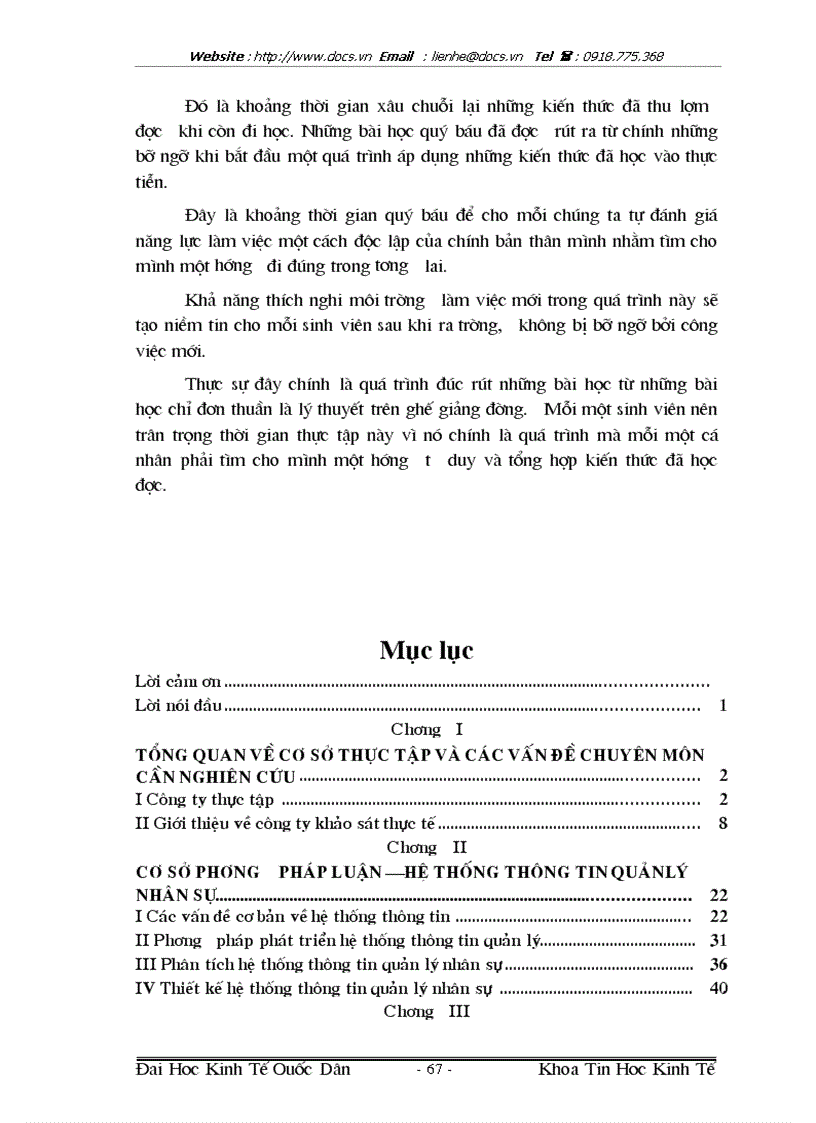 image for page Phân tích thiết kế hệ thống thông tin quản lý nhân sự Visual Foxpro