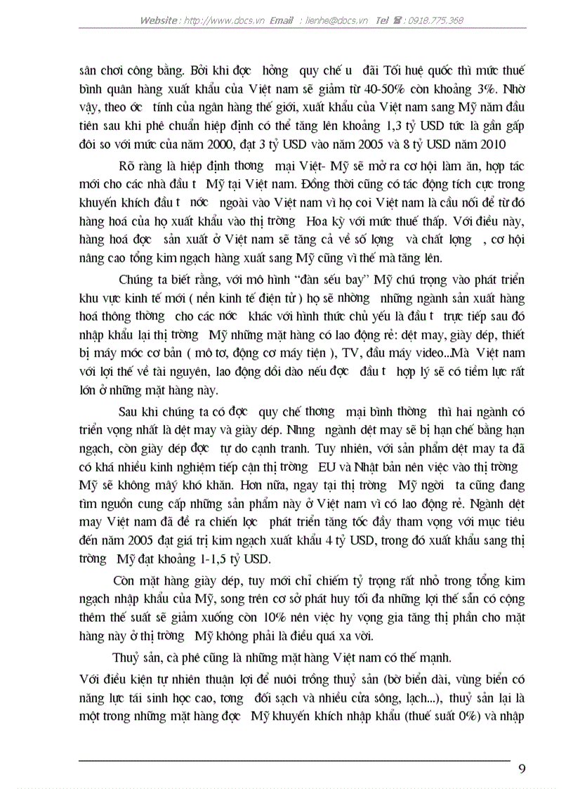 image for page Thị trường Mỹ và triển vọng xuất khẩu hàng hoá của Việt nam sang thị trường Mỹ