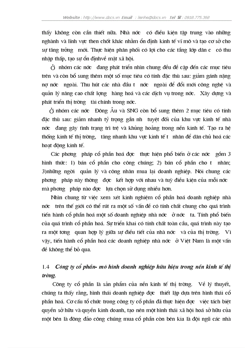 image for page Cổ phần hoá một bộ doanh nghiệp nhà nước ở Việt Nam