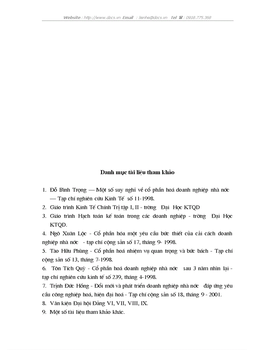 image for page Cổ phần hoá một bộ doanh nghiệp nhà nước ở Việt Nam