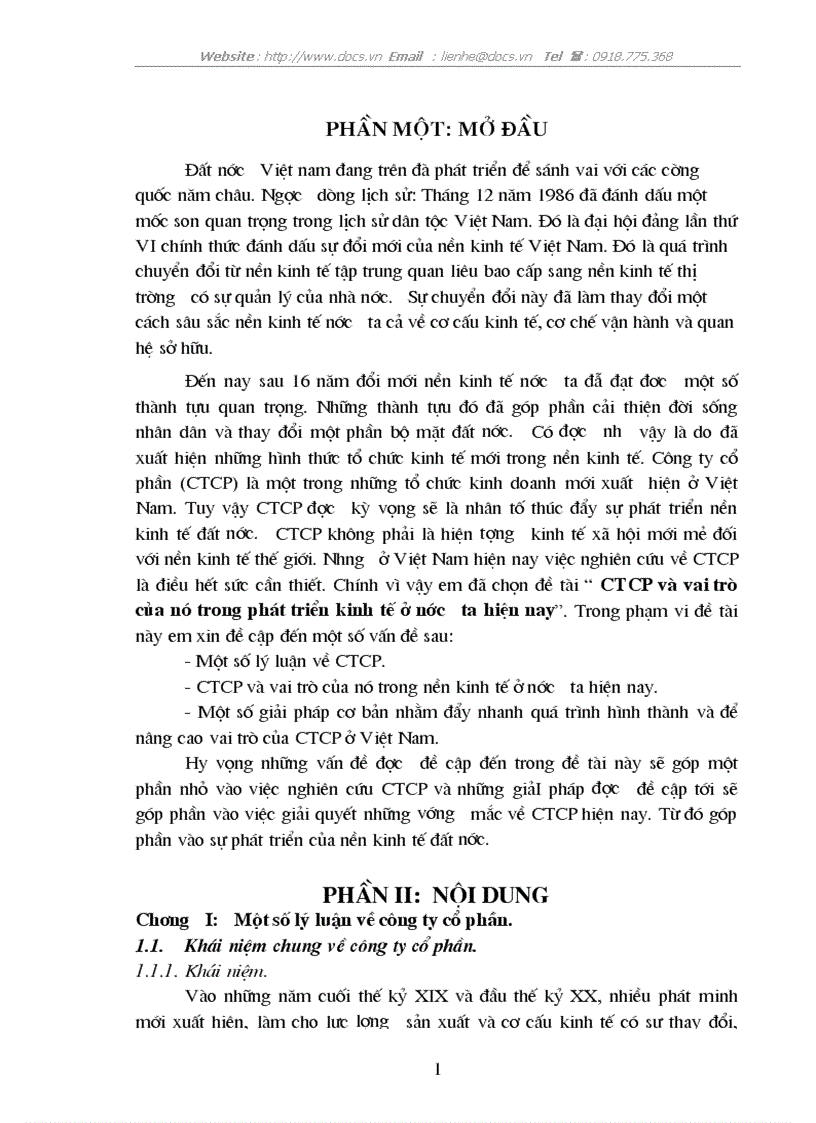 image for page CTCP và vai trò của nó trong phát triển kinh tế ở nước ta hiện nay