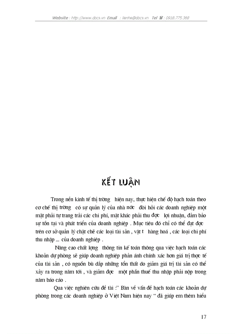 image for page Bàn về vấn đề hạch toán các khoản dự phòng trong các doanh nghiệp ở việt nam hiện nay