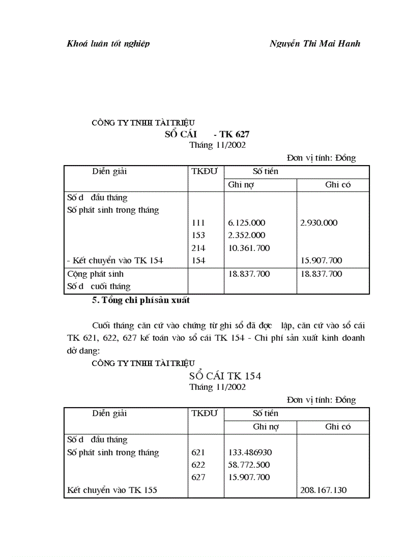image for page Hạch toán chi phí sản xuất và tính giá thành sản phẩm tại Công ty TNHH Tài Triệu