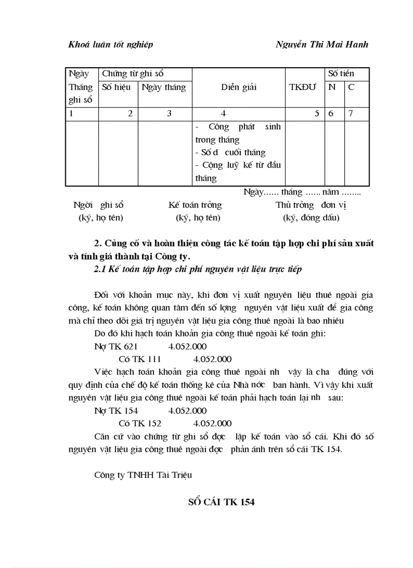 image for page Hạch toán chi phí sản xuất và tính giá thành sản phẩm tại Công ty TNHH Tài Triệu