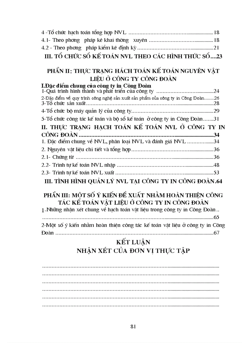 image for page Một số ý kiến đề xuất nhằm hoàn thiện công tác kế toán vật liệu ở công ty in công đoàn