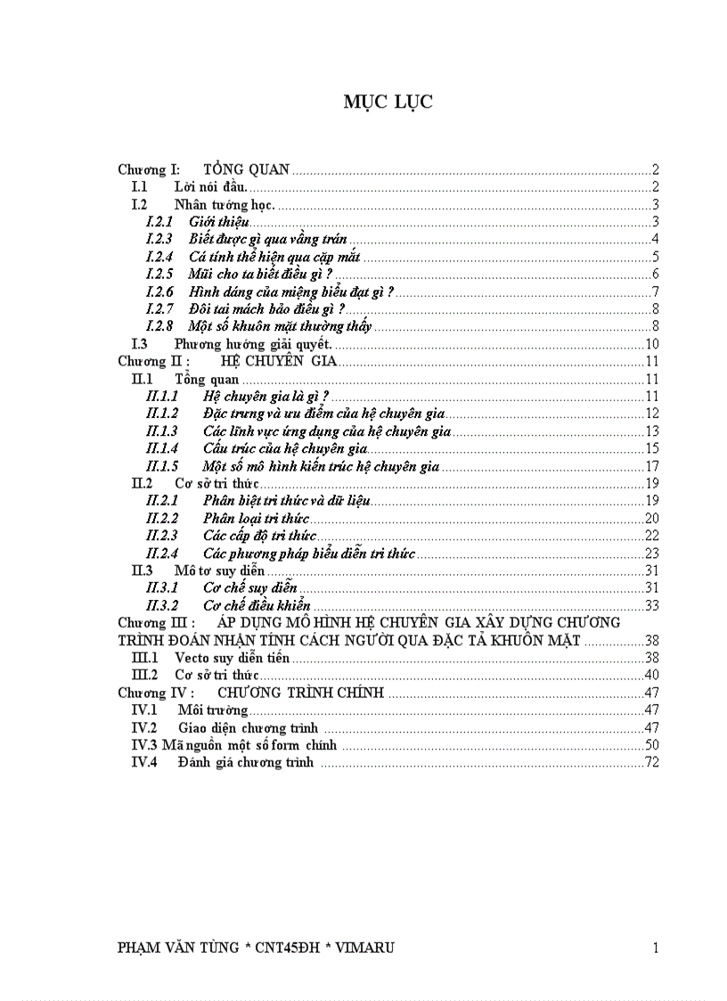 image for page Áp dụng mô hình hệ chuyên gia xây dựng chương trình đoán nhận tính cách người qua đặc tả khuôn mặt