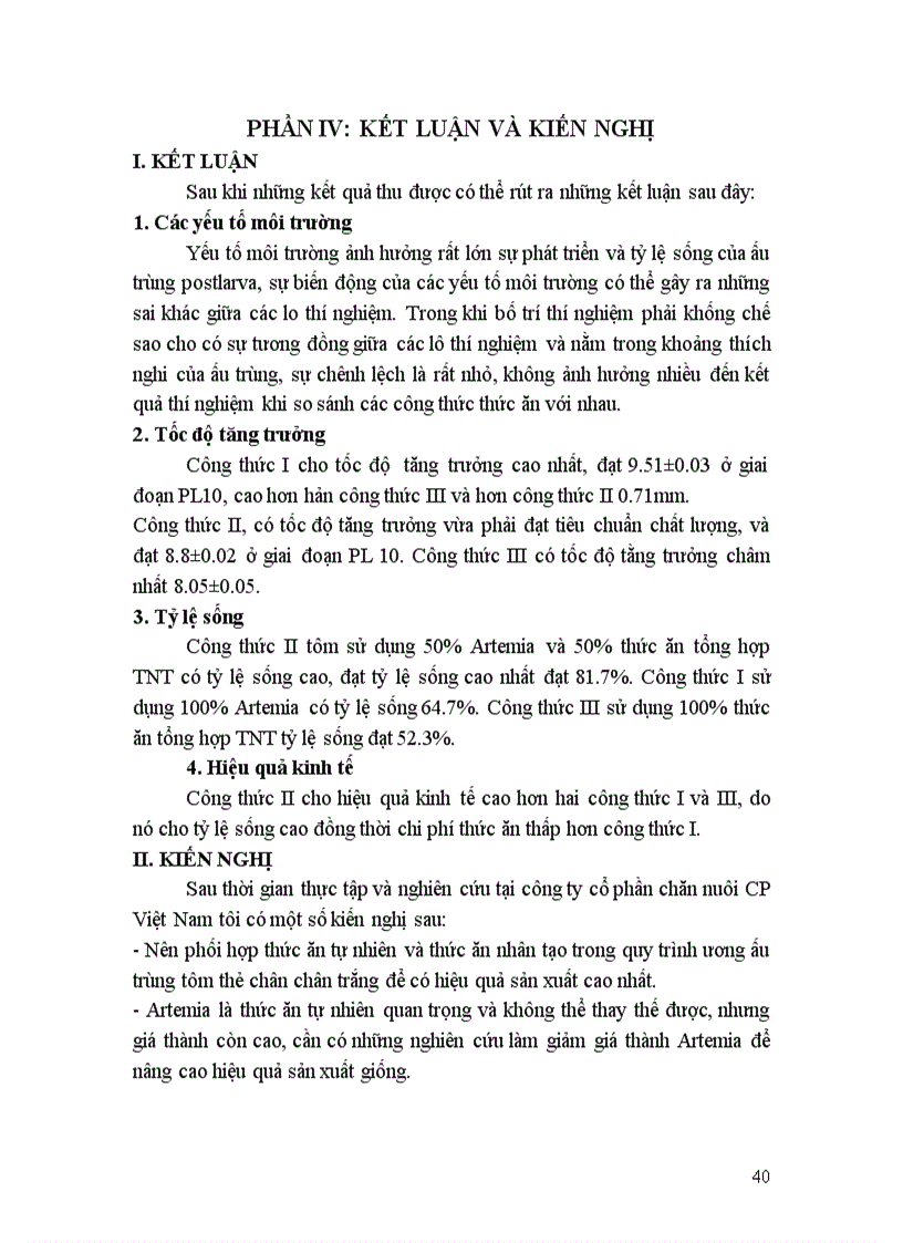 image for page Nghiên cứu sự ảnh hưởng của thức ăn đến sự tăng trưởng và tỷ lệ sống của tôm thẻ chân trắng Penaeus vannamei giai đoan PL1 đến PL 10 tại công ty cổ ph