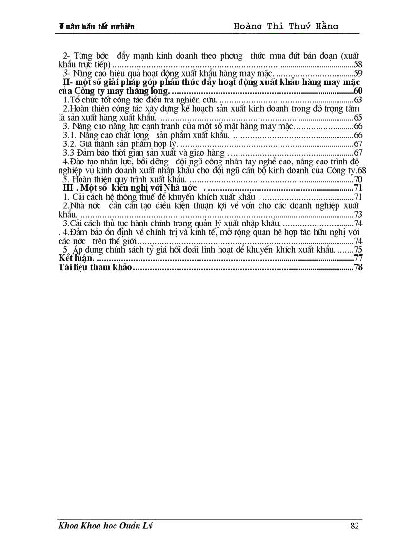 image for page Một số giải pháp nhằm thúc đẩy hoạt động xuất khẩu hàng may mặc của Công ty may thăng long