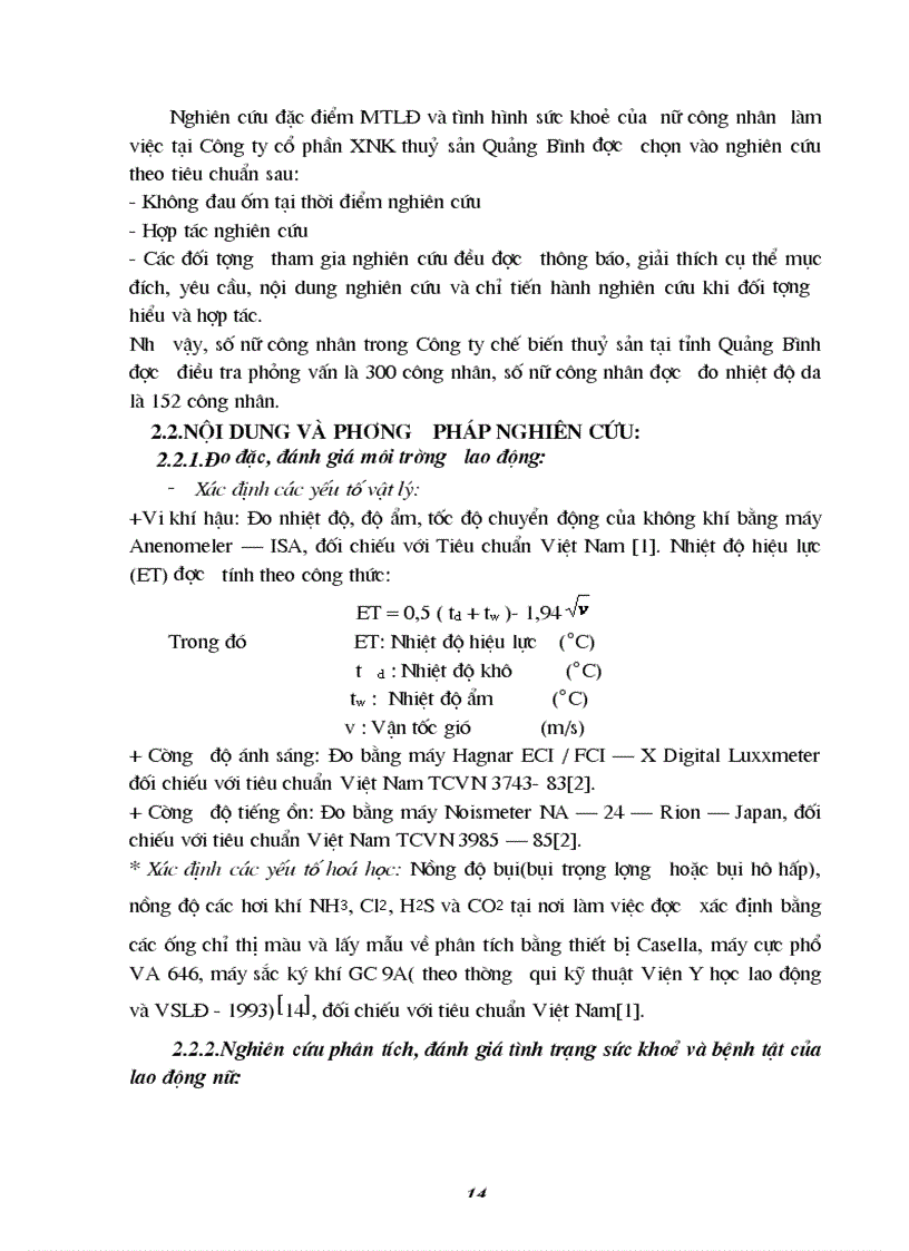 image for page Nghiên cứu đặc điểm môi trường lao động và tình hình sức khoẻ của nữ công nhân chế biến thuỷ sản đông lạnh tại Công ty cổ phần XNK thuỷ sản Quảng Bìn