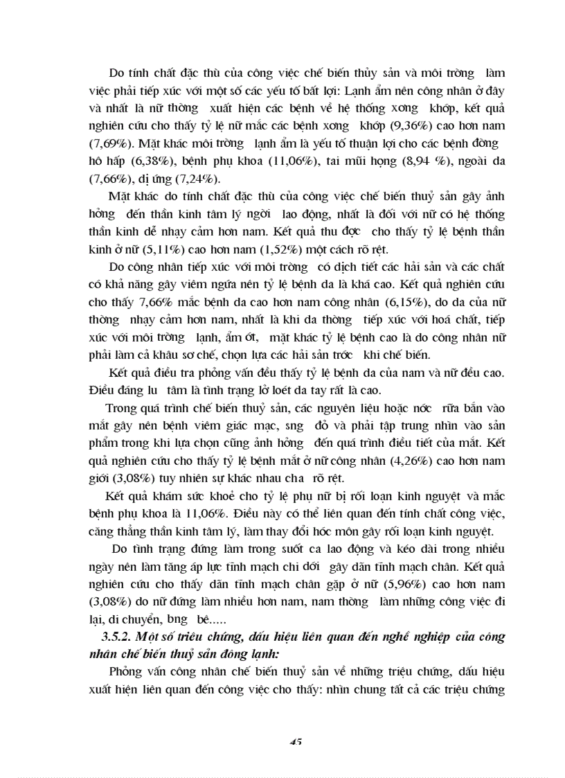 image for page Nghiên cứu đặc điểm môi trường lao động và tình hình sức khoẻ của nữ công nhân chế biến thuỷ sản đông lạnh tại Công ty cổ phần XNK thuỷ sản Quảng Bìn