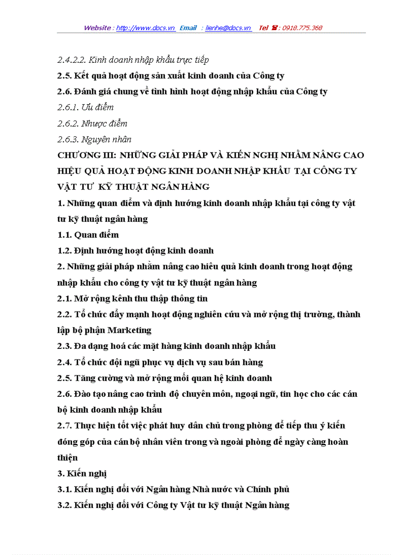 image for page Một số giải pháp nhằm nâng cao hiệu quả kinh doanh trong hoạt động nhập khẩu tại Công ty Vật tư kỹ thuật Ngân hàng