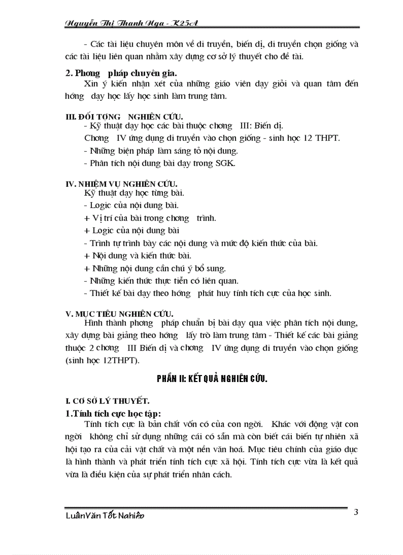 image for page Phân tích nội dung xây dựng bài giảng theo hướng lấy trò làm trung tâm nhằm nâng cao chất lượng bài giảng chương III Biến dị