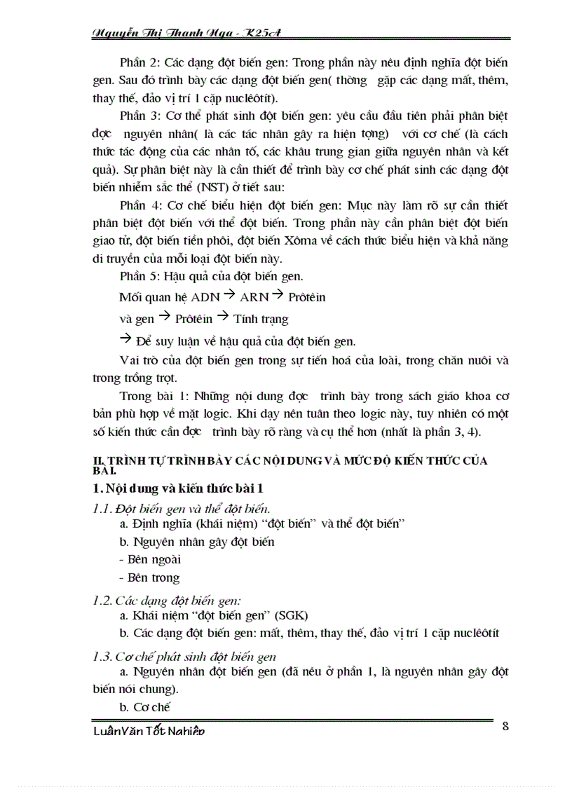 image for page Phân tích nội dung xây dựng bài giảng theo hướng lấy trò làm trung tâm nhằm nâng cao chất lượng bài giảng chương III Biến dị