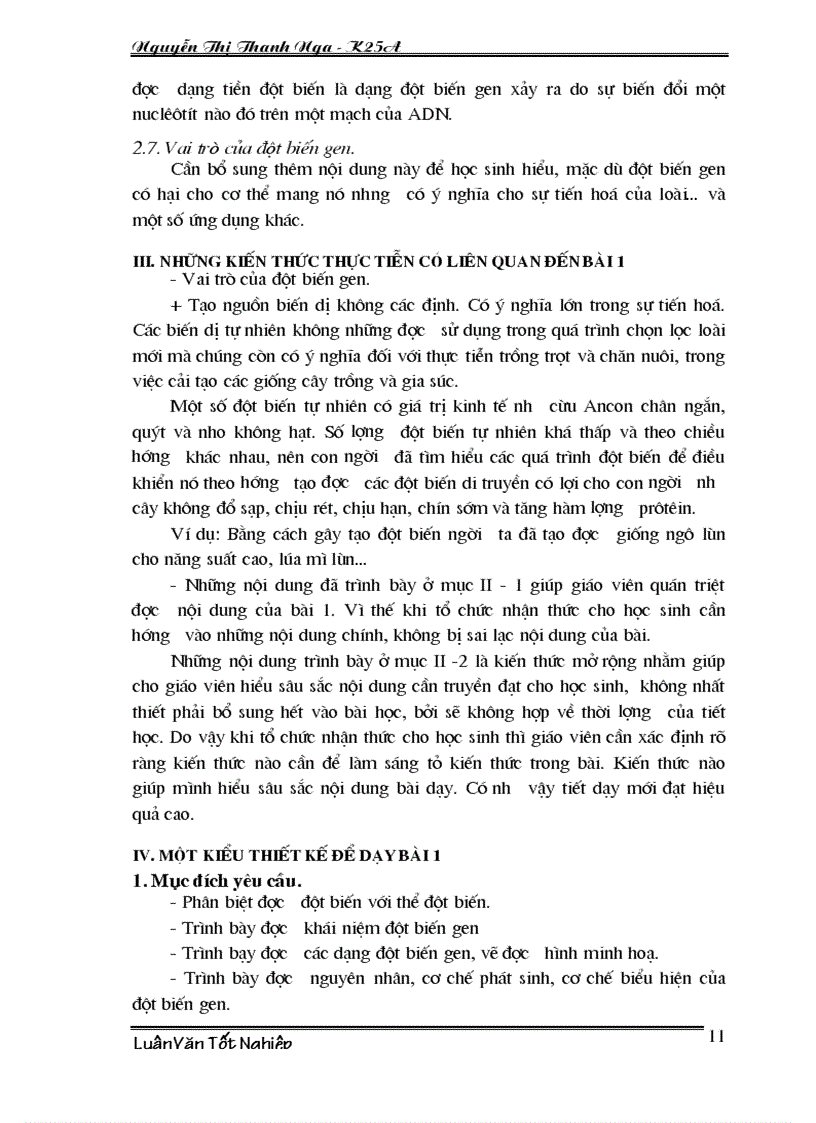 image for page Phân tích nội dung xây dựng bài giảng theo hướng lấy trò làm trung tâm nhằm nâng cao chất lượng bài giảng chương III Biến dị