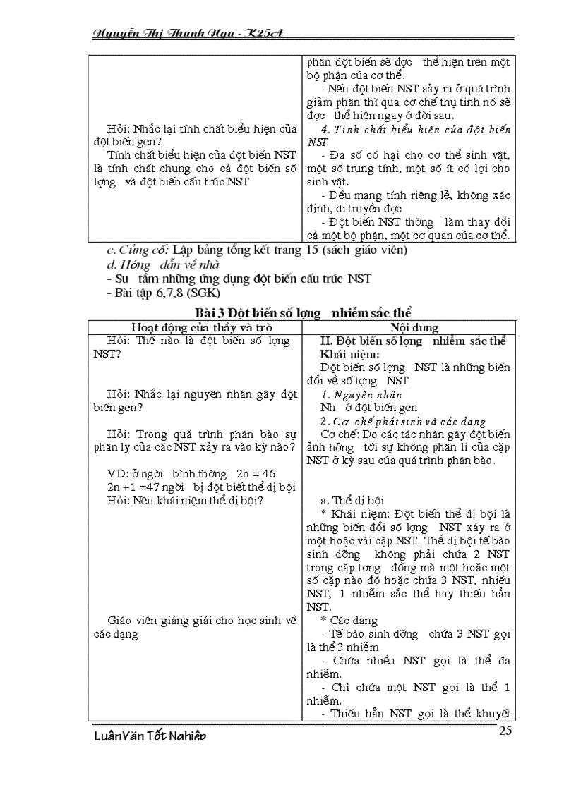 image for page Phân tích nội dung xây dựng bài giảng theo hướng lấy trò làm trung tâm nhằm nâng cao chất lượng bài giảng chương III Biến dị