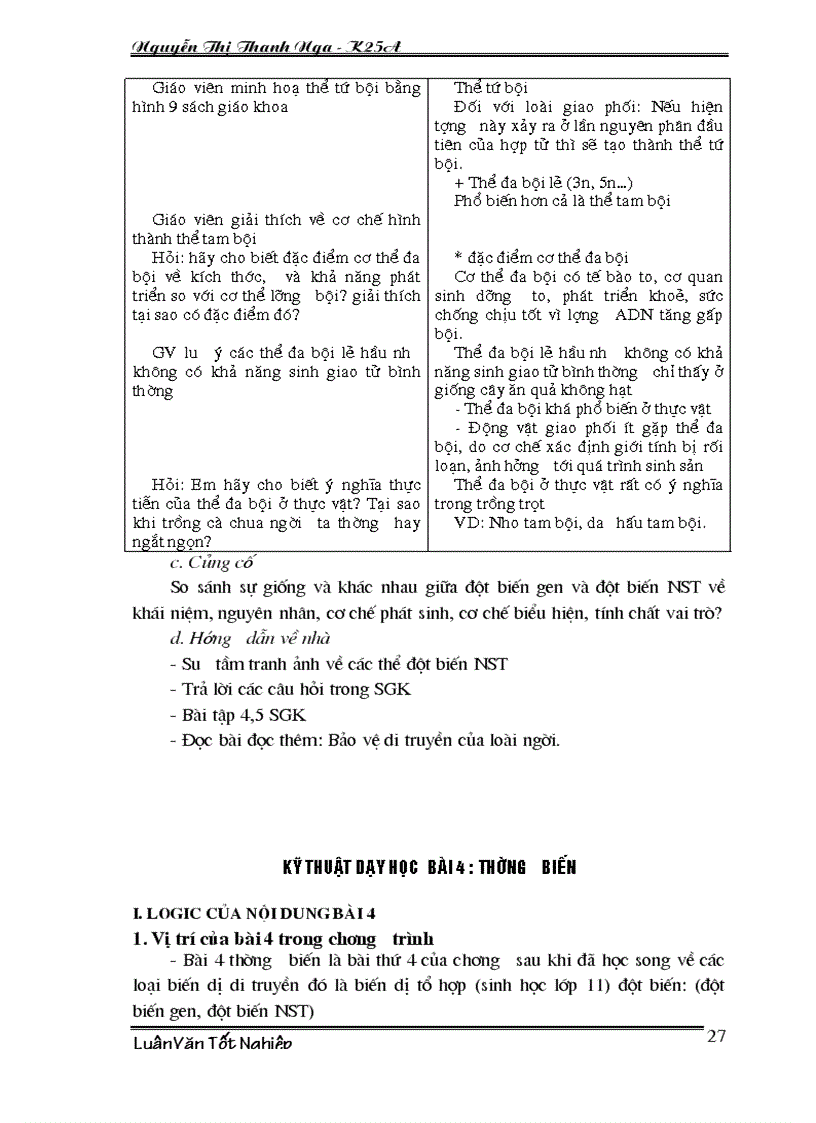 image for page Phân tích nội dung xây dựng bài giảng theo hướng lấy trò làm trung tâm nhằm nâng cao chất lượng bài giảng chương III Biến dị