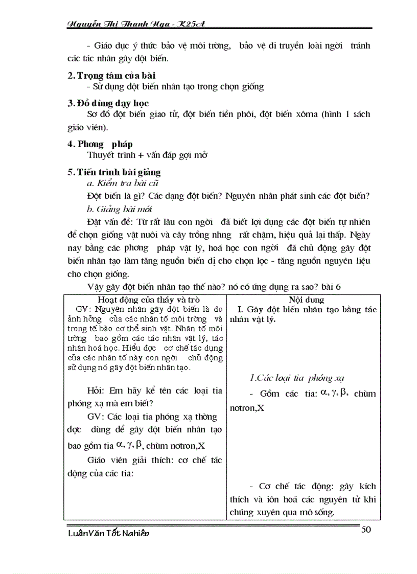 image for page Phân tích nội dung xây dựng bài giảng theo hướng lấy trò làm trung tâm nhằm nâng cao chất lượng bài giảng chương III Biến dị