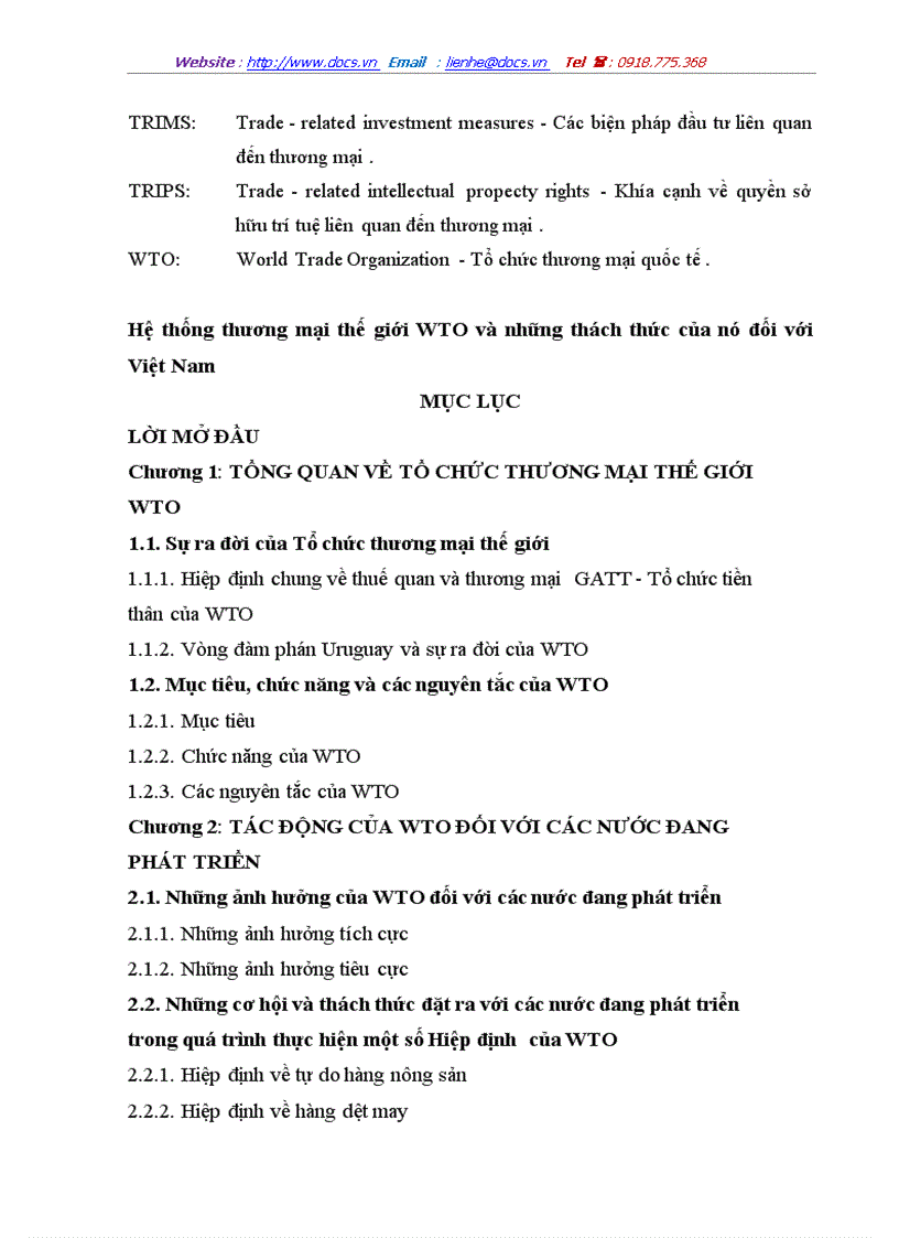 image for page Hệ thống thương mại thế giới WTO và những thách thức của nó đối với Việt Nam