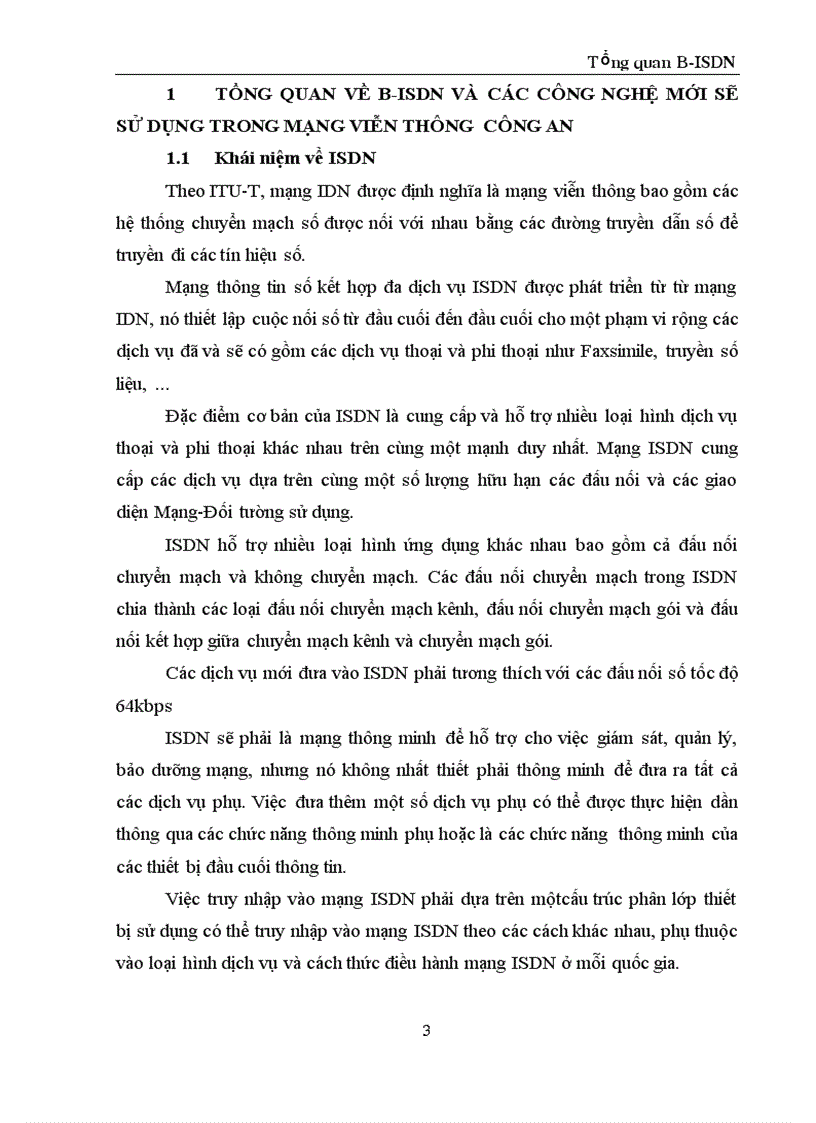1tổng quan về b isdn và các công nghệ mới sẽ sử dụng trong mạng viễn thông công an