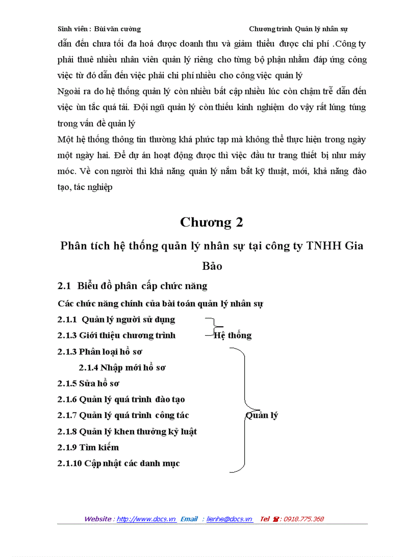 image for page Xây dựng chương trình quản lý nhân sự tại công tyTNHH thưong mại dịch vụ GIA BẢO