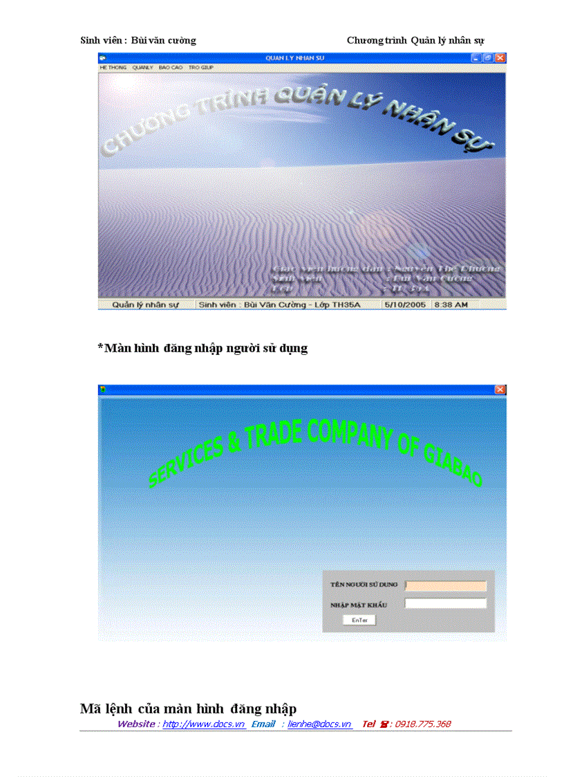 image for page Xây dựng chương trình quản lý nhân sự tại công tyTNHH thưong mại dịch vụ GIA BẢO
