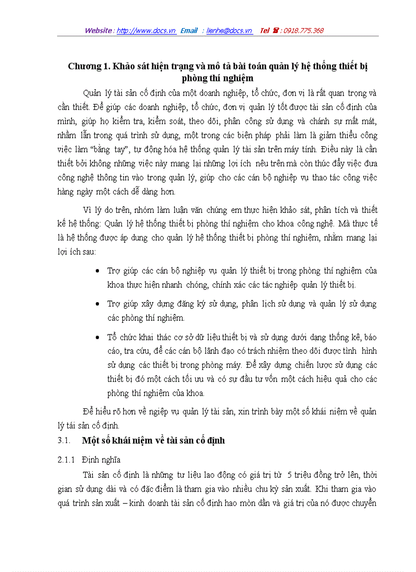 image for page Phân tích và thiết kế hệ thống Quản lý hệ thống thiết bị phòng thí nghiệm