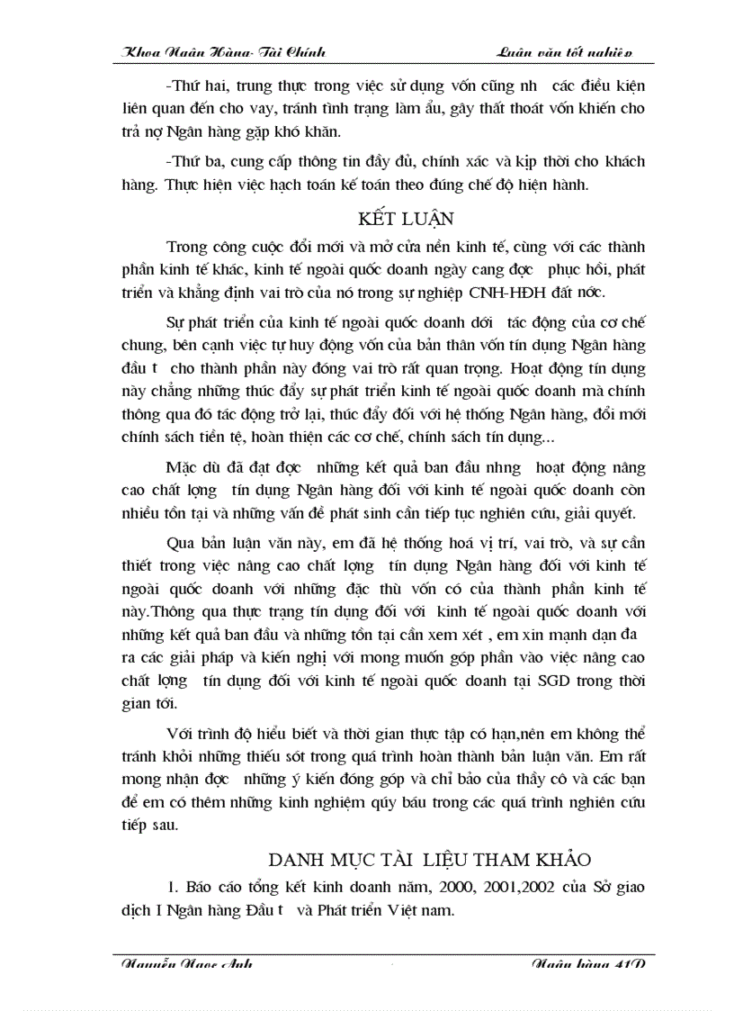 image for page Hoạt động tín dụng và chất lượngđối với kinh tế ngoài quốc doanh tại sở giao dịch I ngân hàng Đầu tư phát triển Việt Nam