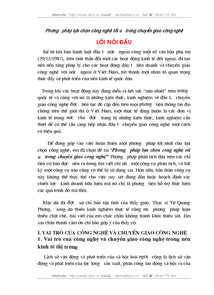 image for page Phương pháp lựa chọn công nghệ tối ưu trong chuyển giao công nghệ