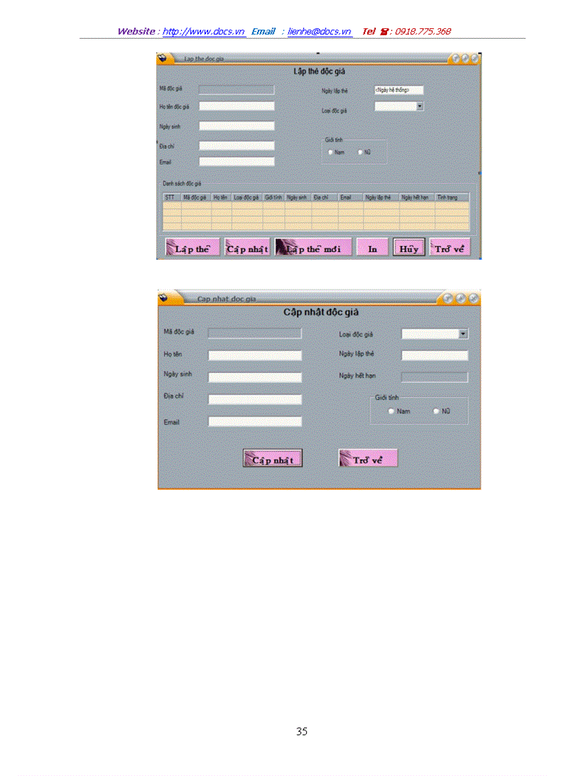 image for page Phân tích thiết kế phần mềm quản lý thư viện