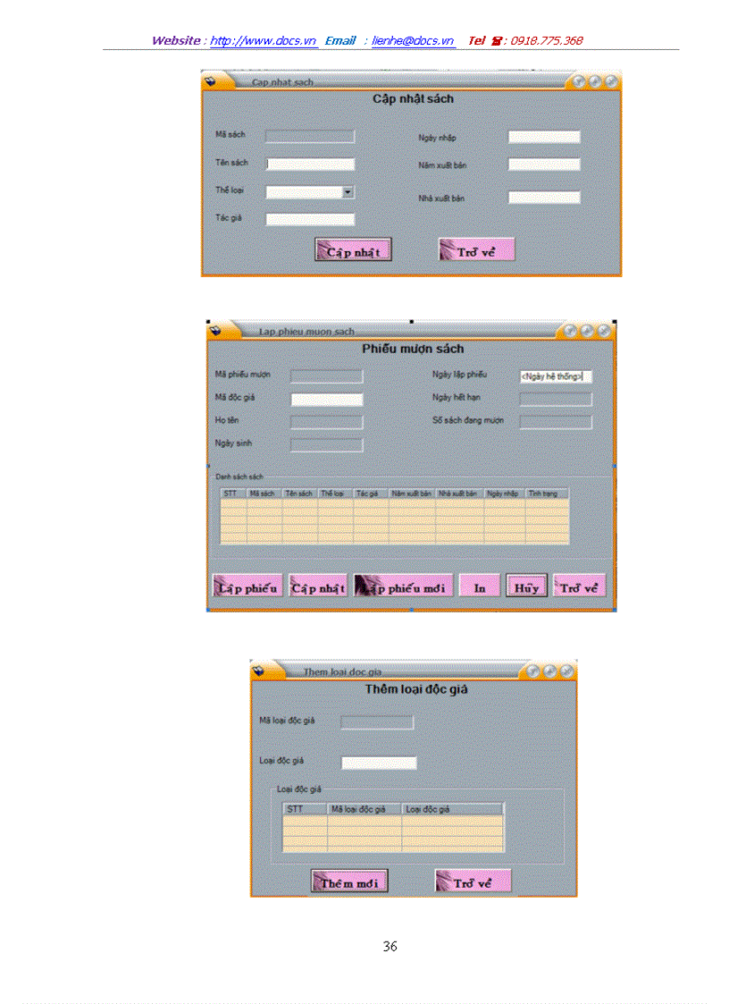 image for page Phân tích thiết kế phần mềm quản lý thư viện