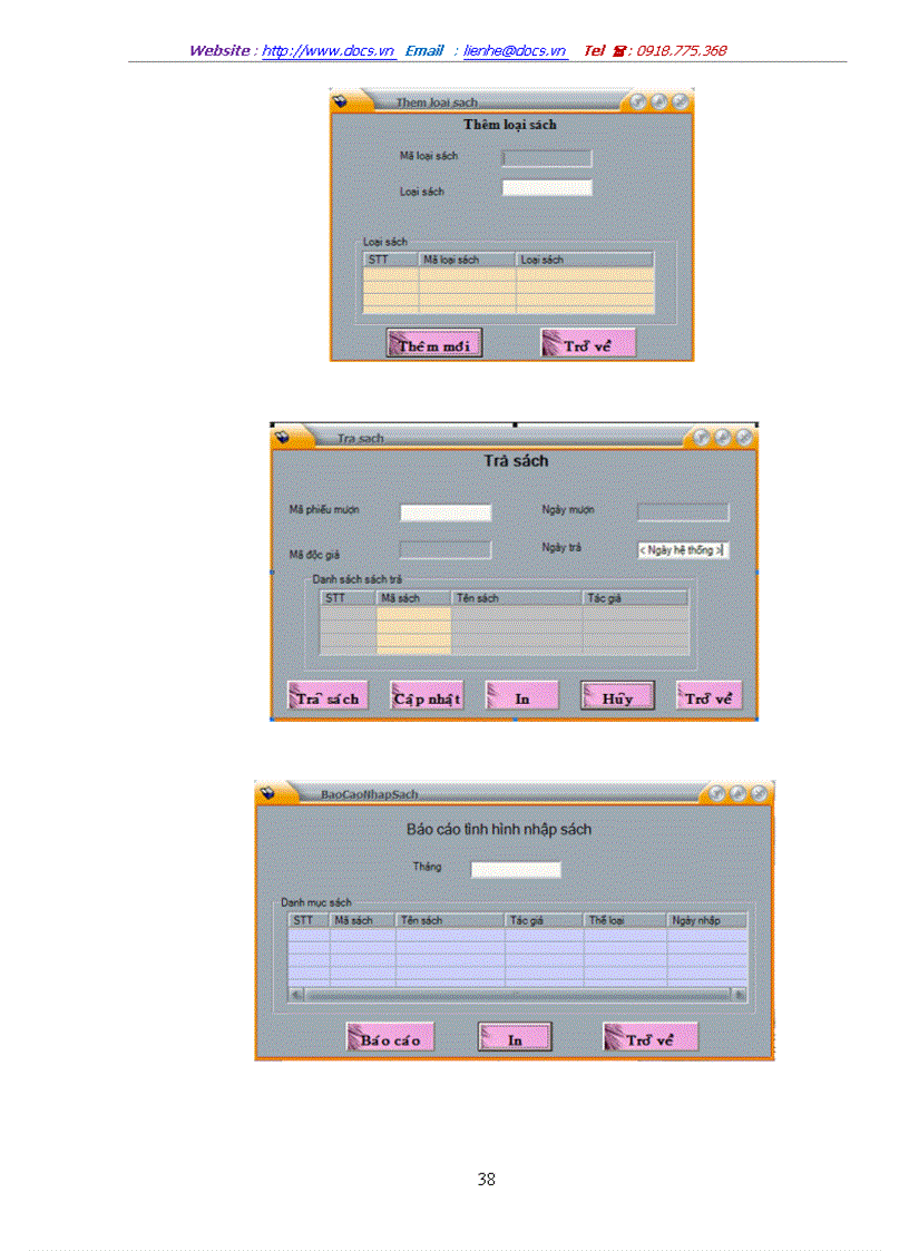 image for page Phân tích thiết kế phần mềm quản lý thư viện