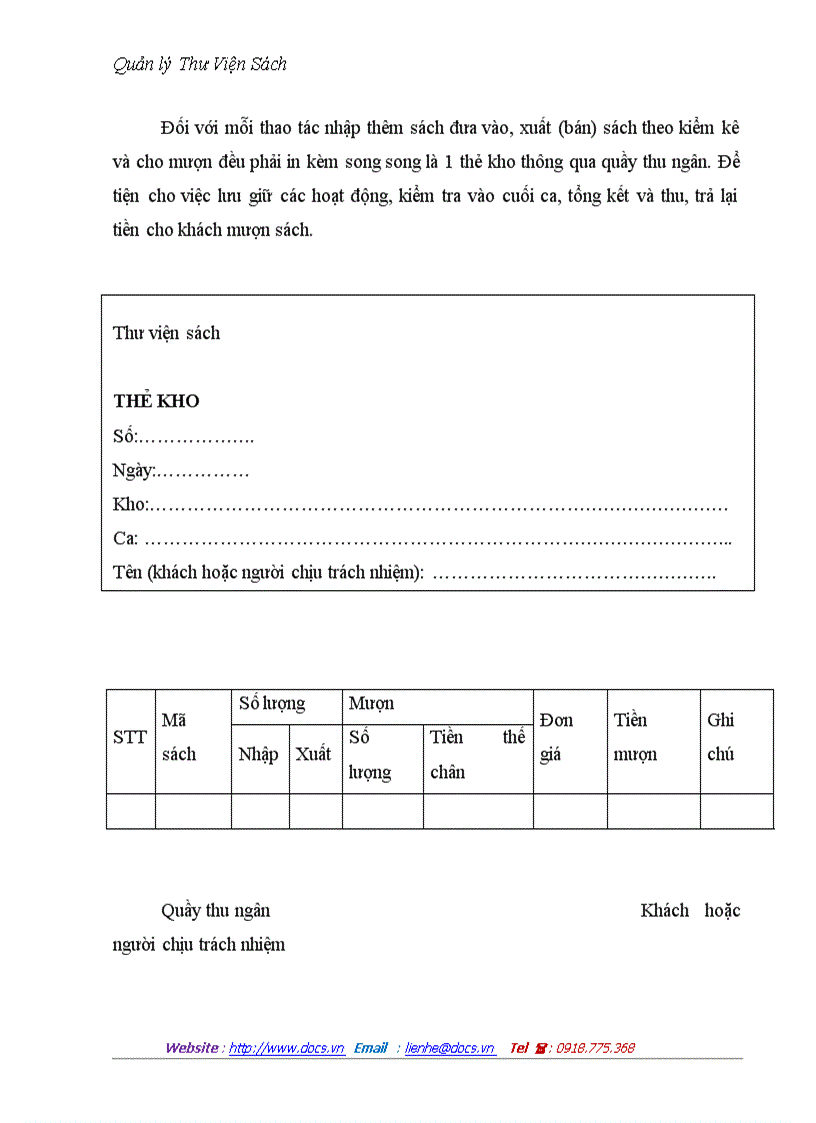 image for page Quản lý thư viện sách