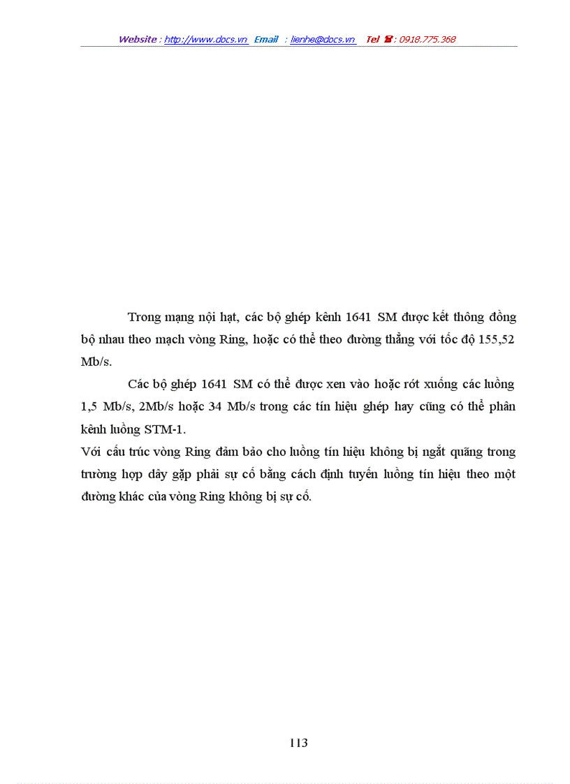 image for page Tổng quan về hệ thông tin quang Công ghệ truyền dẫn SDH