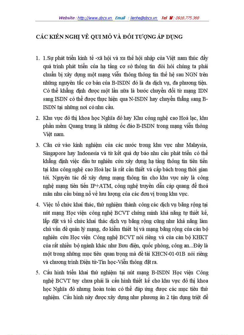 image for page Nghiên cứu tiếp thu công nghệ tiên tiến để thiết lập và tổ chức khai thác thử nghiệm mạng thông tin số liên kết đa dịch vụ băng rộng b isdn