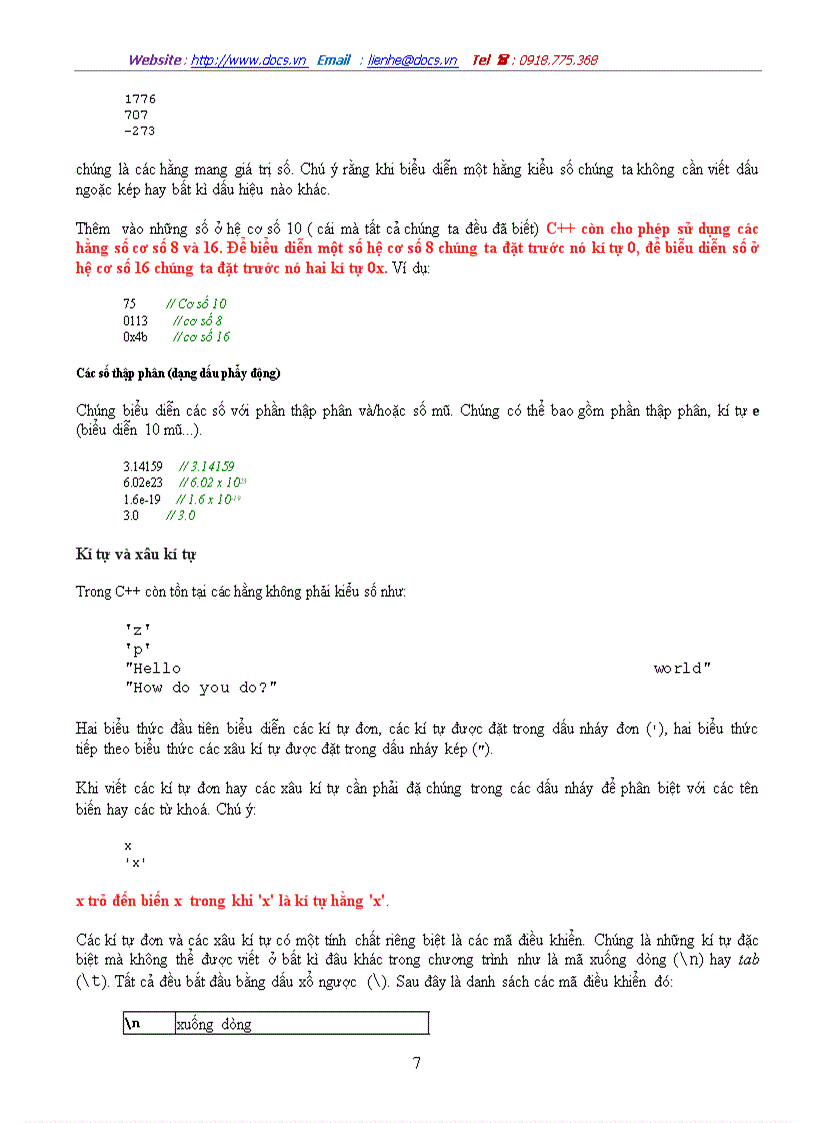 image for page Cấu trúc của một chương trình C