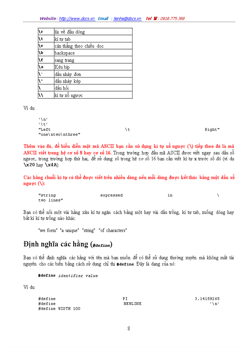 image for page Cấu trúc của một chương trình C