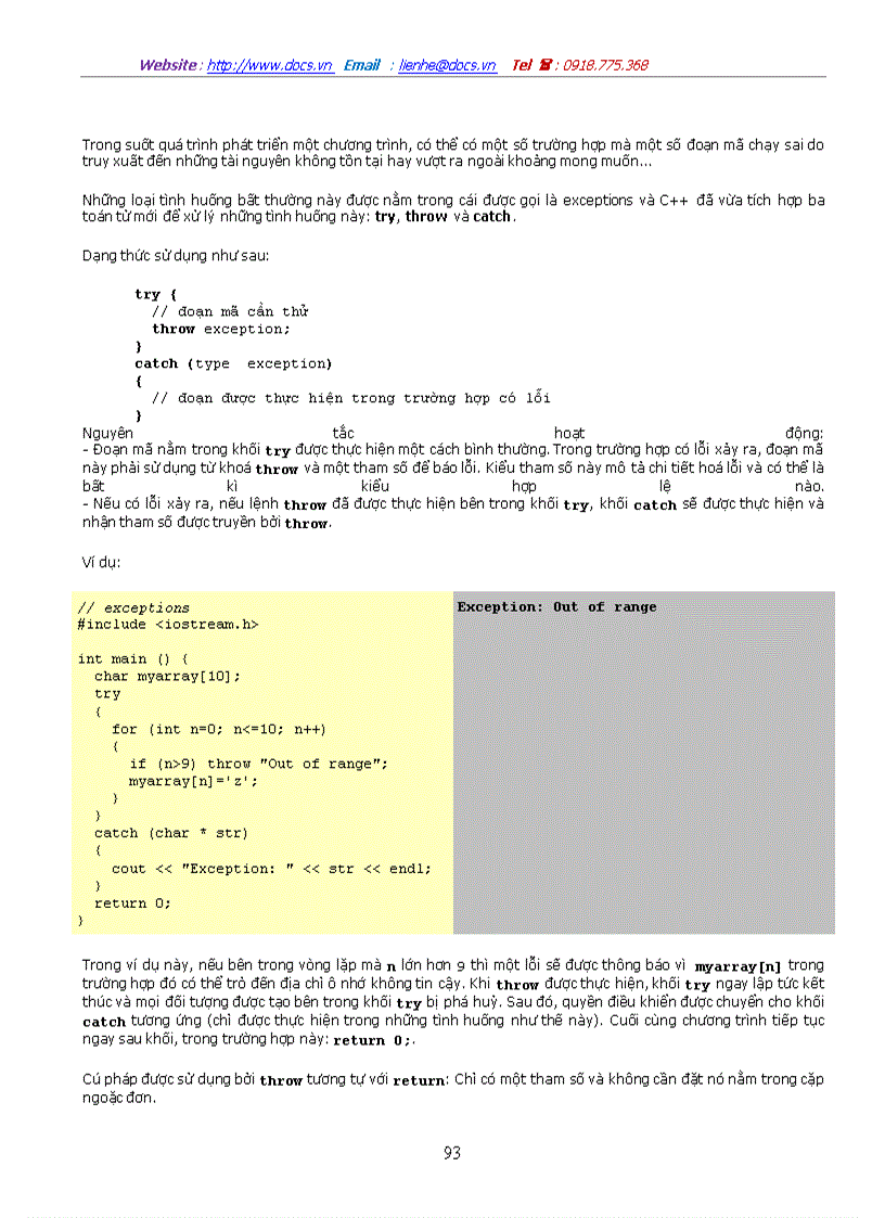 image for page Cấu trúc của một chương trình C